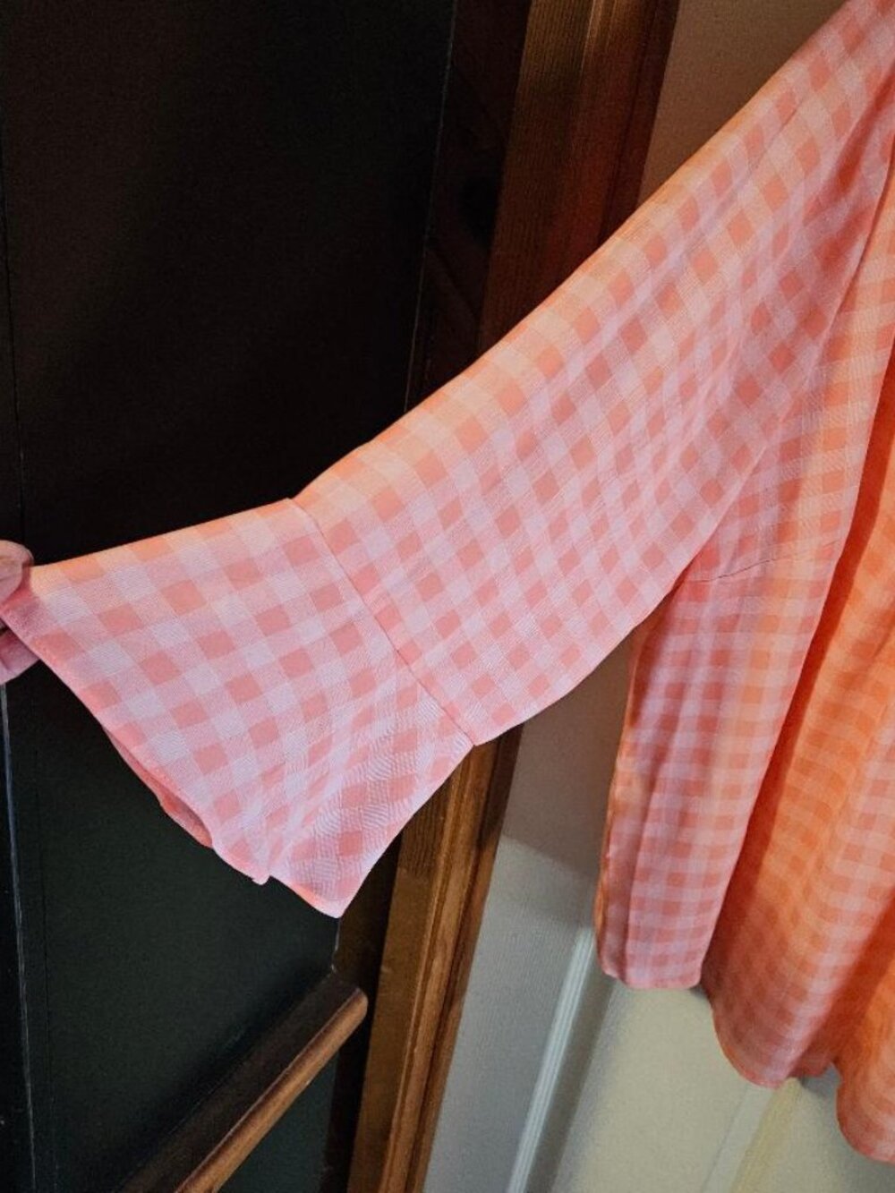 Share Macys Style & Co Gingham Pintuck Blouse Women's 4X(26/28) - Picture 5 of 8